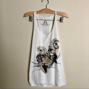 Owl Watercolor Tank Top